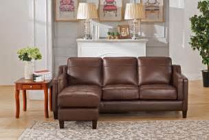 acorn brown leather reversible sofa chaise  amax leather coleman furniture