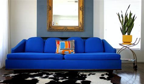 bright blue couch blue sofa blue sofa set blue  orange living room