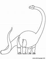 Coloring Dinosaur Brachiosaurus Pages Baby Long Neck Printable Diplodocus Clipart Library Popular sketch template
