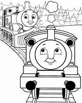 James Coloring Engine Red Pages Thomas Train Getdrawings sketch template