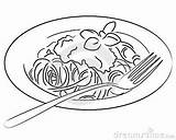Spaghetti Food Clipart Plate Color Royalty Stock Clipground Find Version Illustration Also Available Other sketch template