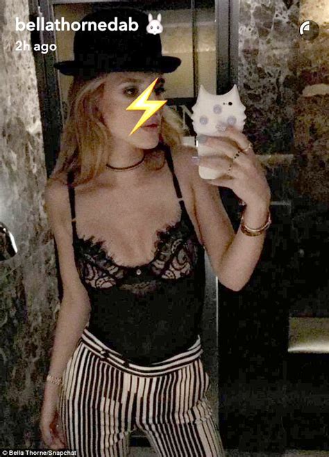 Bella Thorne Goes Braless In A Skimpy Lace Camisole In