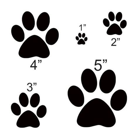 dog paw stencil   total sizes        painting