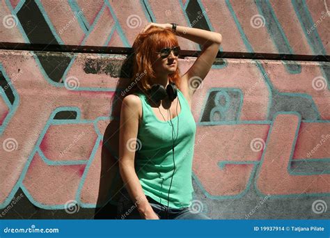 blue stock photo image  young teenagers girls street