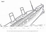Titanic Sinking Dibujar Boat Dessin Schiff Sinkende Rms Barcos Wreck Britannic 1912 Bateau Iceberg Coloriage Lapiz sketch template