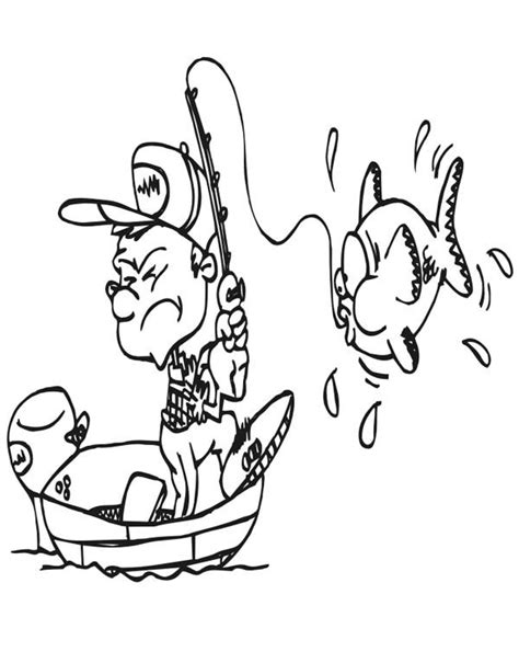 pin  fisherman coloring pages
