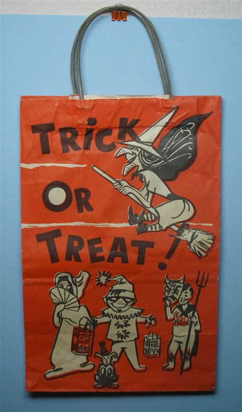 Vintage Trick Or Treat Bag Vintage Halloween Vintage