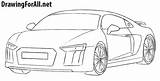 Audi R8 Drawing Drawingforall Ausmalen V10 Zeichnen Bleistift Downloaden Uitprinten Zeichnung Sketches sketch template