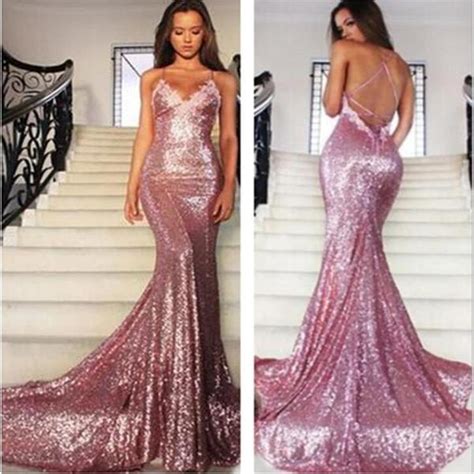 Sparkly Prom Dresses Modest Evening Dresses Sequin Shiny
