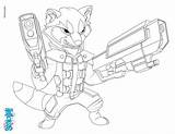 Galaxy Rocket Coloring Raccoon Guardians Pages Color Hellokids Print Online sketch template