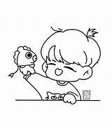 Drawings Drawing Kawaii Roni Pool Mang Outline Youloveit Bt21 Jhope Chimmy Suga sketch template