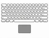 Keyboard Coloring Keyboarding sketch template