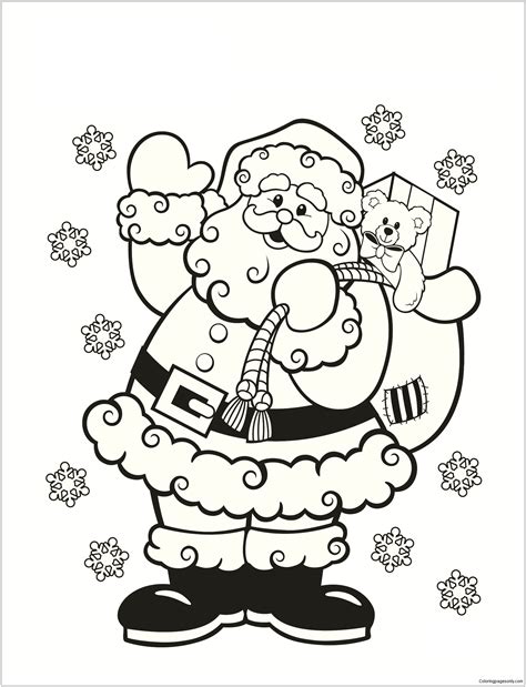 santa list coloring page coloring pages