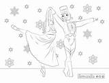 Coloring Ballet Nutcracker Pages Snowflake Adults Color Favecrafts sketch template