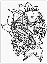 Coloring Pages Adults Adult Fish Abstract Printable Realistic Christmas sketch template