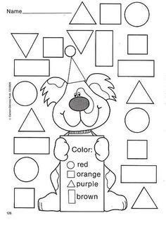 color   shape shapes worksheets tracing worksheets worksheets