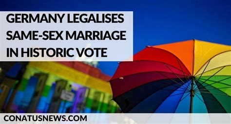 German Parliament Legalises Same Sex Marriage In Historic Vote