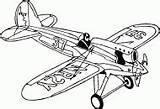 Airplane Biplane Airplanes Coloringhome Getcolorings Popular sketch template