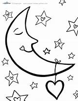 Moon Stars Sun Coloring Pages Getcolorings Printable sketch template