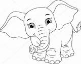 Olifant Kleurplaat Elefante Kleurplaten Kinderen Schattige Elefantes Stockvector sketch template