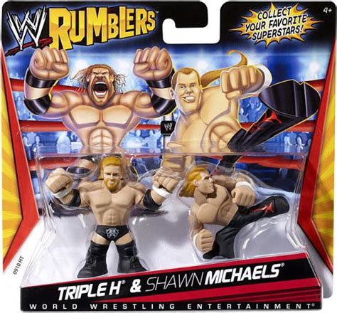 wwe wrestling rumblers series  triple  shawn michaels mini figure
