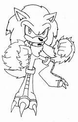 Werehog Sonic Werewolf sketch template