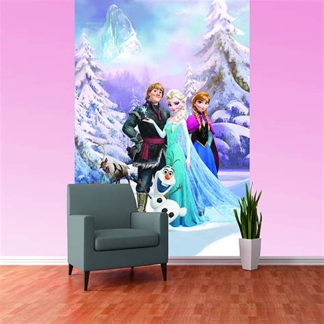 Disney Frozen Anna Elsa Olaf Sven Bedroom Mural Wallpaper Wall Decor 2