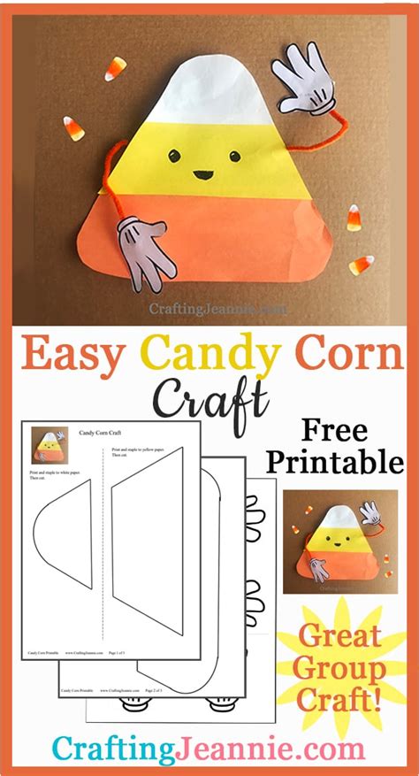 candy corn craft  template crafting jeannie