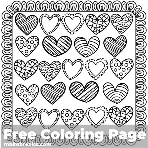 box  hearts coloring page  breaks heart coloring pages