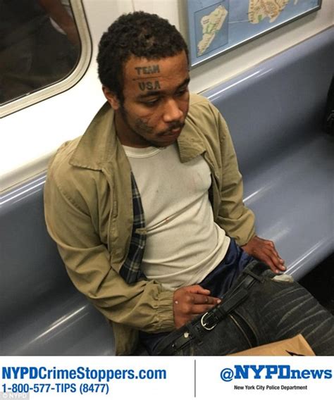 team usa forehead tattoo man wanted for masturbating on brooklyn subway