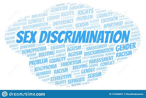 sex discrimination type of discrimination word cloud stock