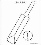 Ball Cricket Colouring sketch template