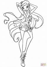 Winx Club Coloring Bloomix Pages Stella Getcolorings Print Color sketch template
