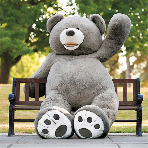 hugfun  gray bear urso de pelucia bonecos de pelucia bichinho de