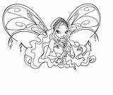 Coloring Winx Pages Layla Stella Musa sketch template