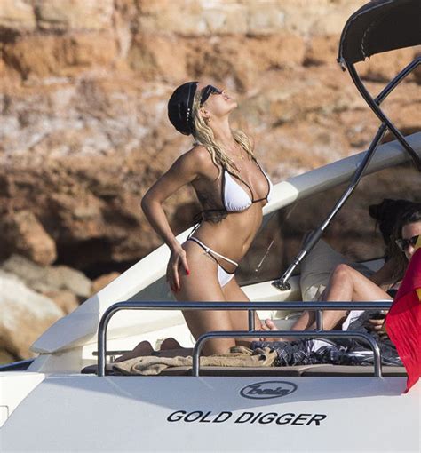 rita ora showcases incredible bikini body in skimpy two piece as she parties on yacht