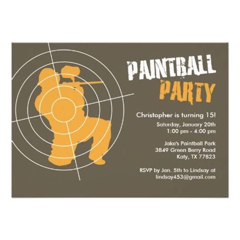 paintball party invitation template paintball party paintball