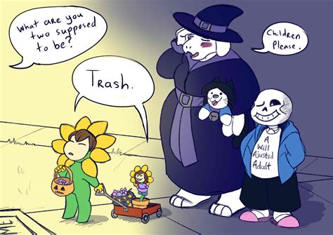 Trick Or Treating With Frisk And Flowey Undertale Know