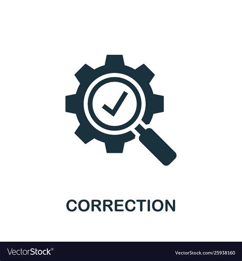 correction icon symbol creative sign  vector image