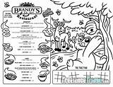 Menu Coloring Restaurant Cartoon Activities Kid Placemat Designlooter Side Front 46kb 773px 1000 sketch template