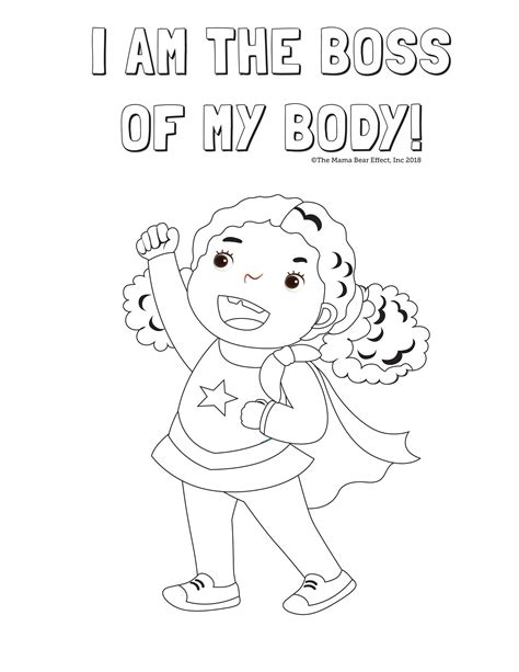 body coloring sheets coloring pages