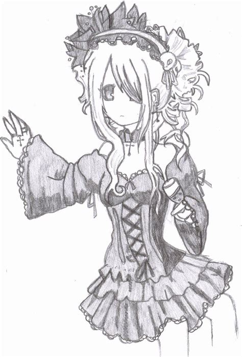 gothic anime coloring pages printable  imaginee