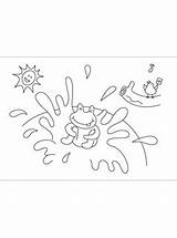 Coloring Pages Splash Summer Template Paint Frog Getdrawings sketch template