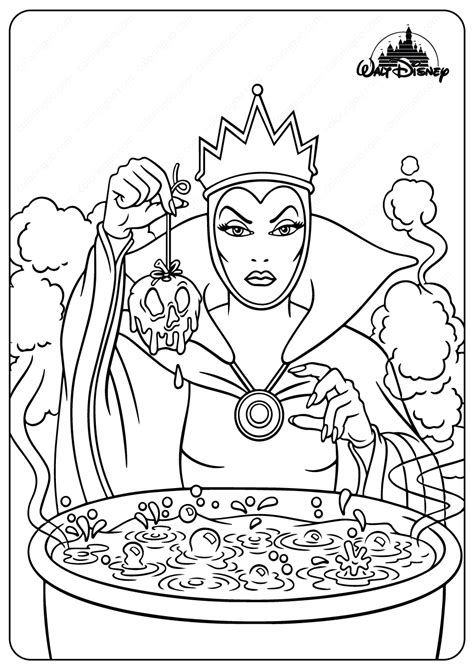 printable disney  evil queen coloring pages