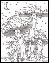 Mushroom Trippy Psychedelic Colorful Hippie Hobbit Fc00 Sketching sketch template