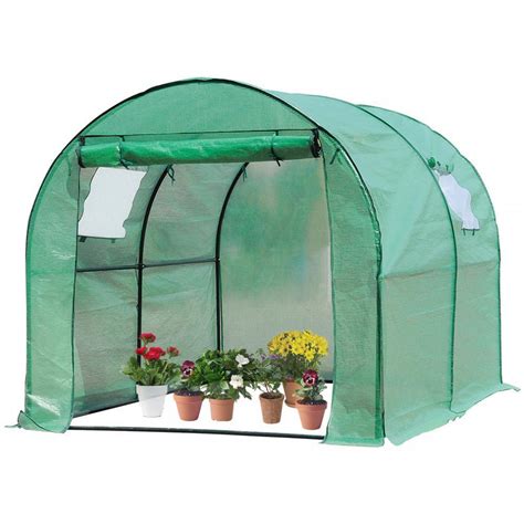 portable greenhouse outdoor large plant shelves walk  green house