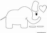 Da Elefante Cartamodello Sagoma Elephant Salvato Di sketch template