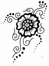 Henna Tattoo Flower Printable Designs Mehndi Stencil Patterns Small Clipart Easy Tattoos Print Simple Flowers Line Clip Stencils Pattern Indian sketch template