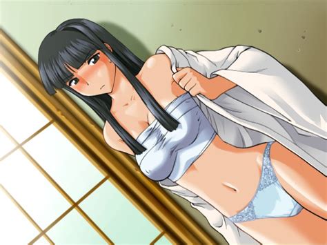 aoyama motoko love hina black eyes black hair panties underwear