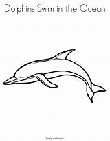 Dolphin Worksheet Coloring Fin Dolphins Mammal Ocean Swim Flipper Sheet Print Built California Usa Tracing Twistynoodle Favorites Login Add Noodle sketch template